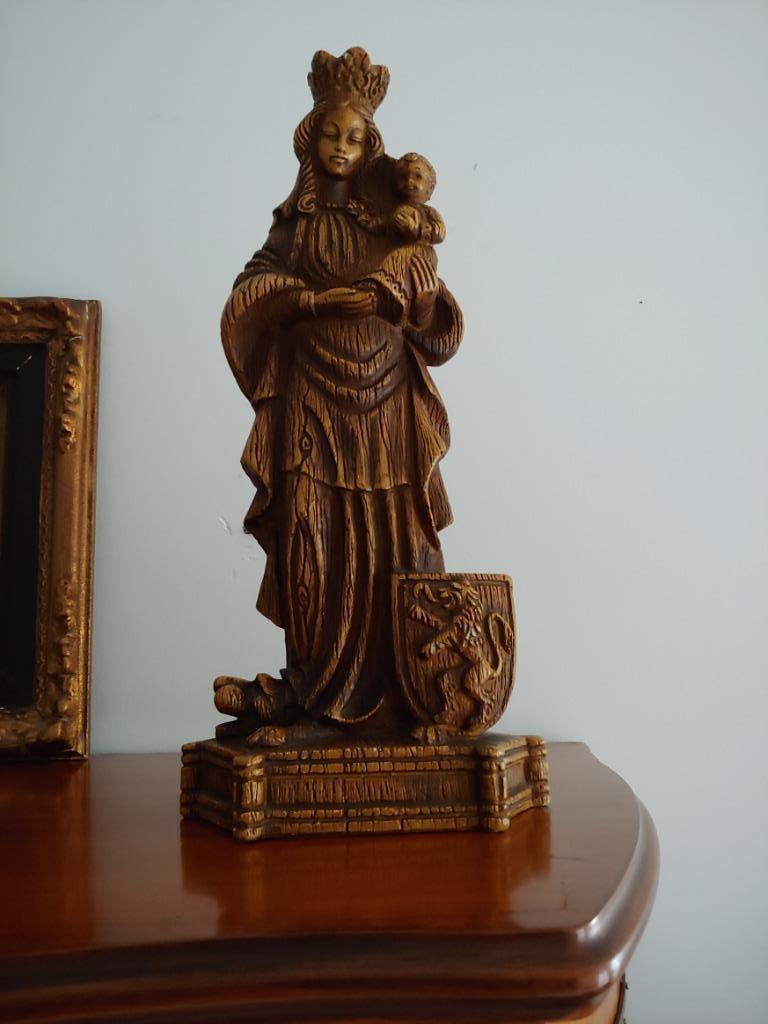 OLV van Vlaanderen, gesigneerd Merlini V8,  hoogte 36 cm, Antiek en Kunst, Ophalen of Verzenden, Gips