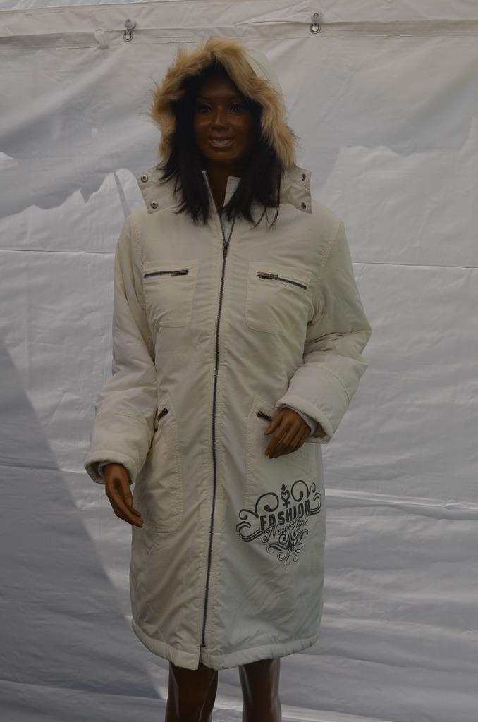 Lange jas met kap Fashion new style ecru 158, Meisje, Nieuw, Ophalen of Verzenden, Jas