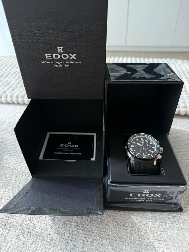 Edox CO-1 10242-TIN-NIN Swiss Made 45 mm, Ophalen, Zo goed als nieuw, Staal
