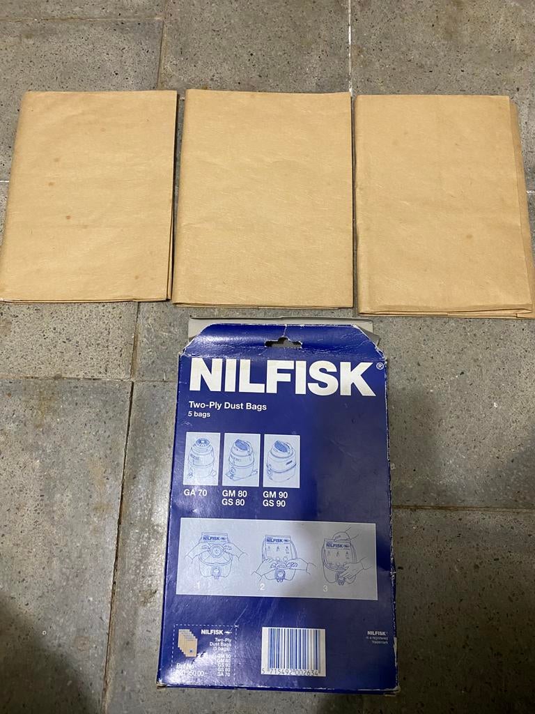 3 sacs pour aspirateur NILFISK GA70, GM80-90, GS80-90, Enlèvement ou Envoi, Neuf