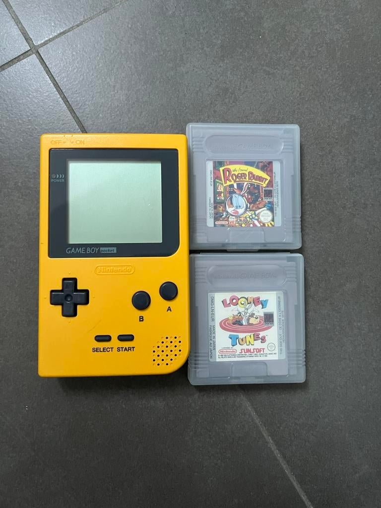 Gele Game Boy Pocket, Ophalen, Zo goed als nieuw, Game Boy Pocket, Met beschermhoes of tas
