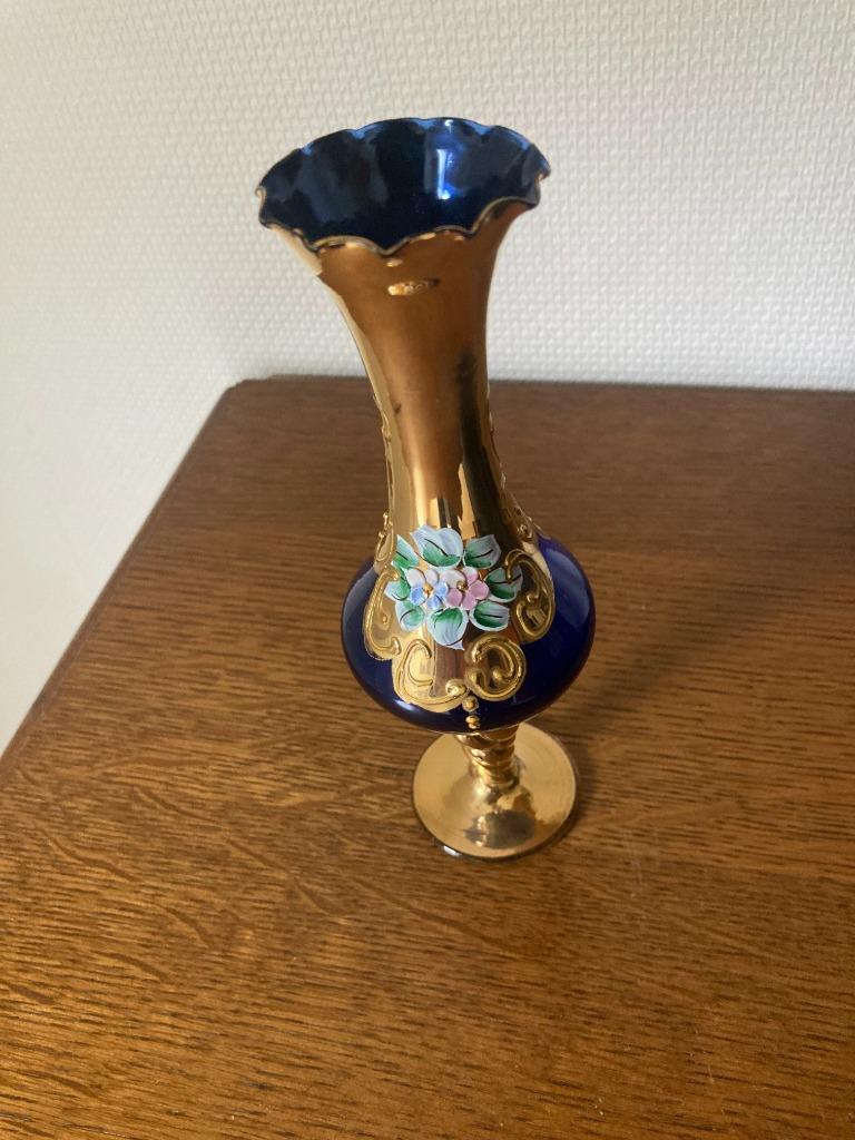 klein vaasje in glas, Ophalen of Verzenden, Zo goed als nieuw, Glas