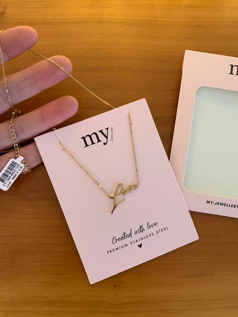 Ketting “ Love”, Verzenden, Zo goed als nieuw