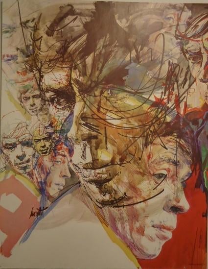 Poster van Jacques Brel, Antiek en Kunst, Ophalen