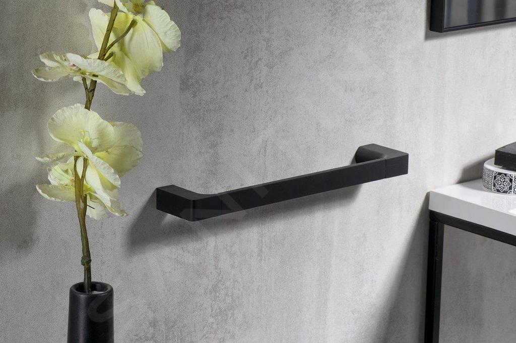 Handdoekhouder Sapho mat zwart - nieuwstaat, Enlèvement ou Envoi, Neuf, Noir, Porte-serviettes