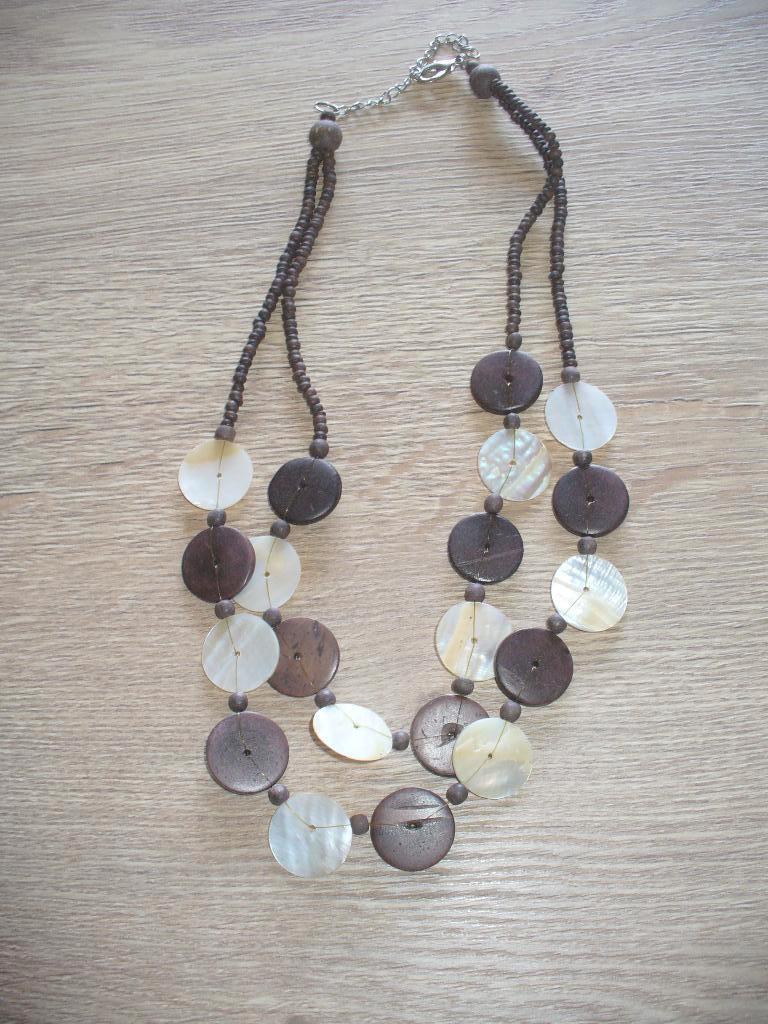 Ketting met bruin tinten, Bijoux, Sacs & Beauté, Colliers, Enlèvement ou Envoi, Comme neuf, Brun