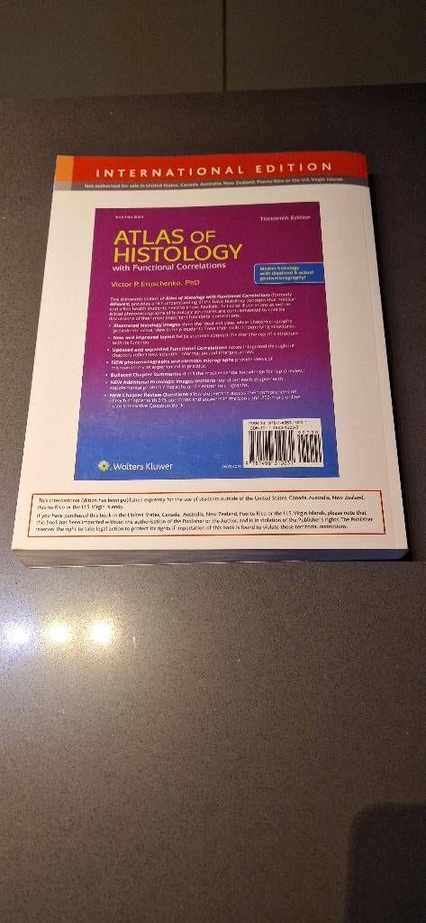 Atlas van histologie, Livres, Enlèvement, Comme neuf, Diverse auteurs, Autres sciences