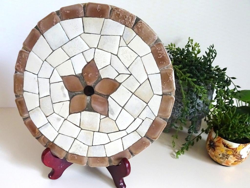 Mosaïque Mandala, dessous de plat fait main, Enlèvement ou Envoi, Comme neuf, Autre