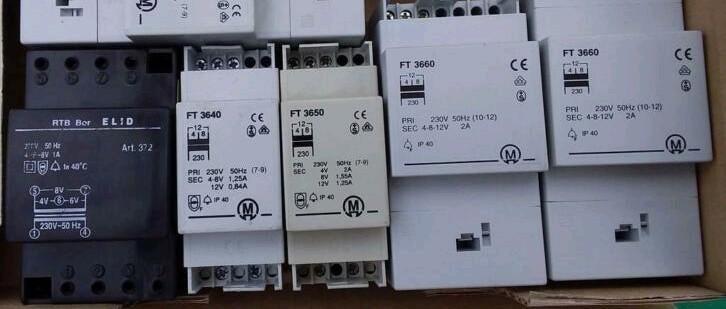 5x Transfos pour/voor DIN rail 230Vac/6-8-12Vac, Doe-het-zelf en Bouw, Ophalen, Nieuw