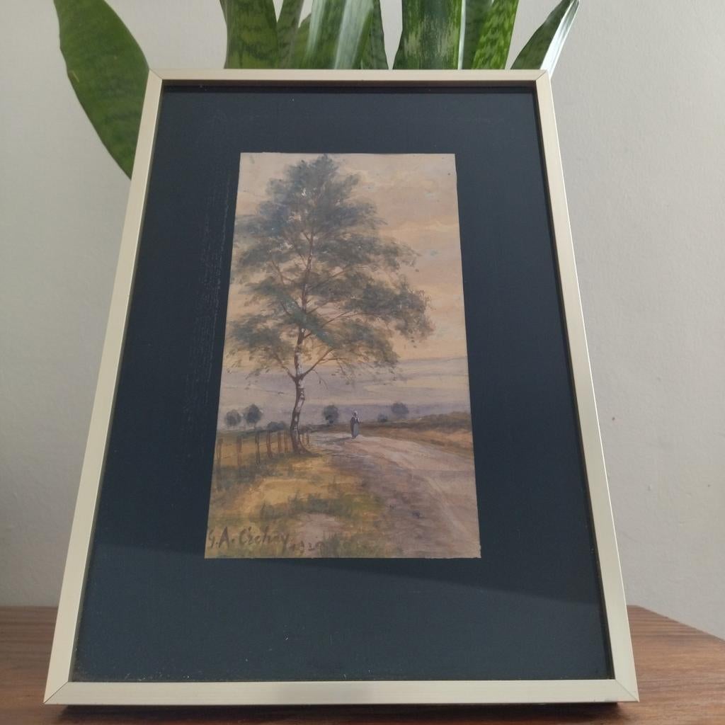 Aquarelle. Gérard Antoine Créhay, Antiquités & Art, Enlèvement ou Envoi