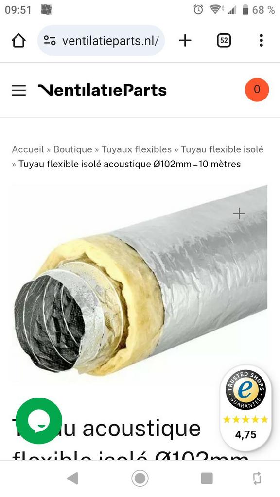 Tuyaux flexible isolé, Enlèvement ou Envoi, Comme neuf
