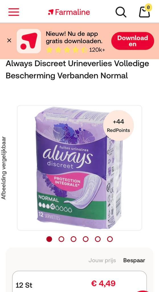 Maandverband always discreet, Ophalen of Verzenden, Nieuw