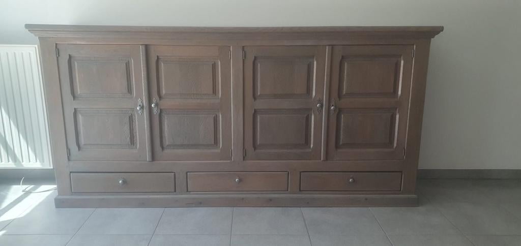 Lange vol eiken dressoir kast in perfecte staat, Ophalen, Zo goed als nieuw
