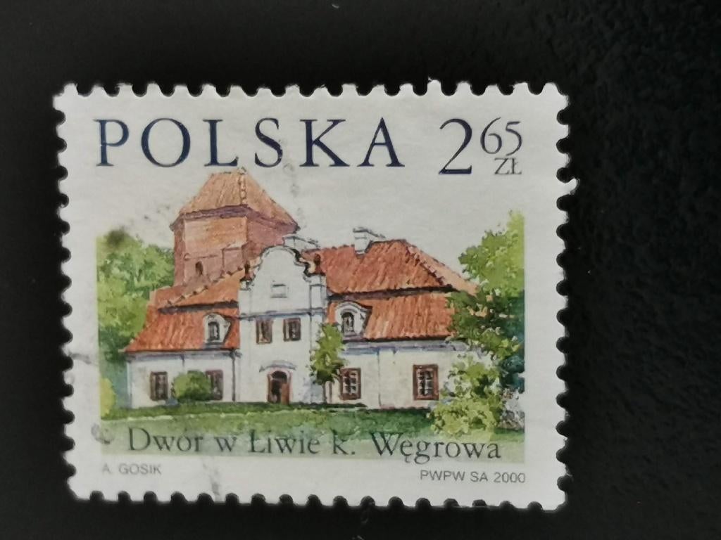 Polen 2000 - landhuis in Liw nabij Węgrów, Ophalen of Verzenden, Polen, Gestempeld