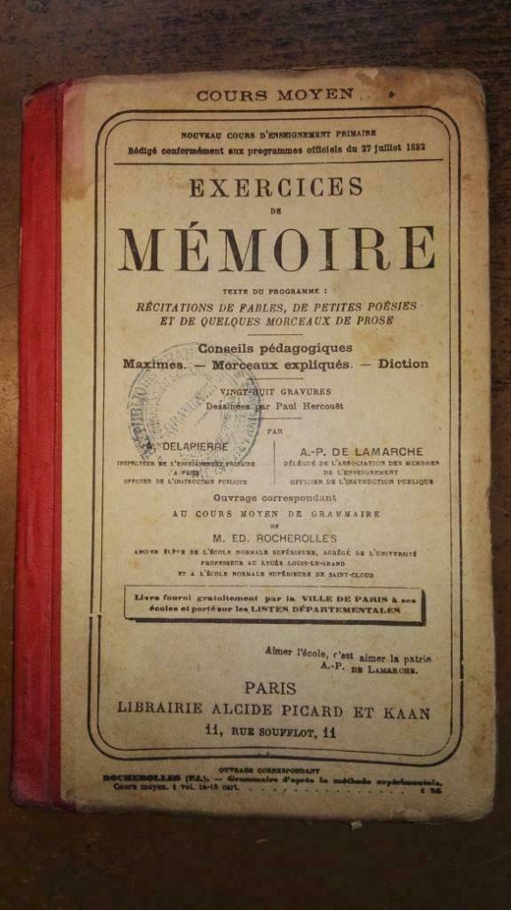 ca. 1882-1889 - Delapierre e.a. Exercices de mémoire, Antiek en Kunst, Ophalen of Verzenden