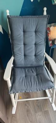 Schommelstoel, Huis en Inrichting, Stoelen, Ophalen, Gebruikt, Wit, Eén