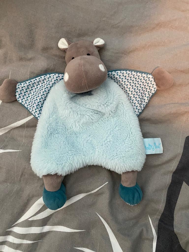 Doudou Hippopotame Baby Nat, Enlèvement ou Envoi, Comme neuf, Autres types