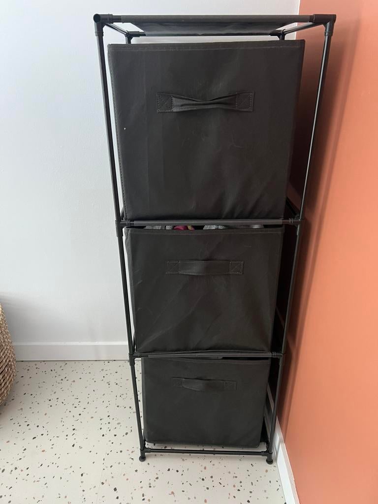 Bakjes uit stof (2 stuks van 3 bakjes) propere staat, Ophalen, Overige materialen, 100 tot 150 cm, 50 tot 100 cm