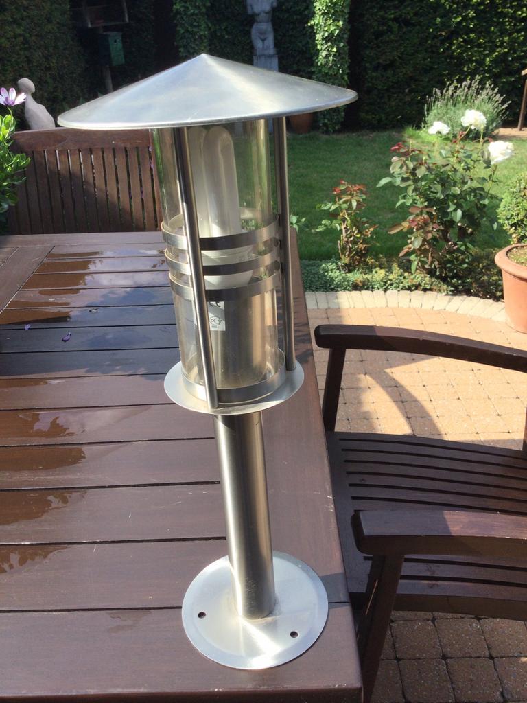 Inox buiten lantaarn, Tuin en Terras, Ophalen of Verzenden, Inox