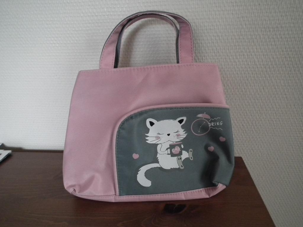 Sac pour enfant. Coloris rose & gris (Franoise Saget), Bijoux, Sacs & Beauté, Trousses de toilette, Envoi, Neuf, Rose, Fille