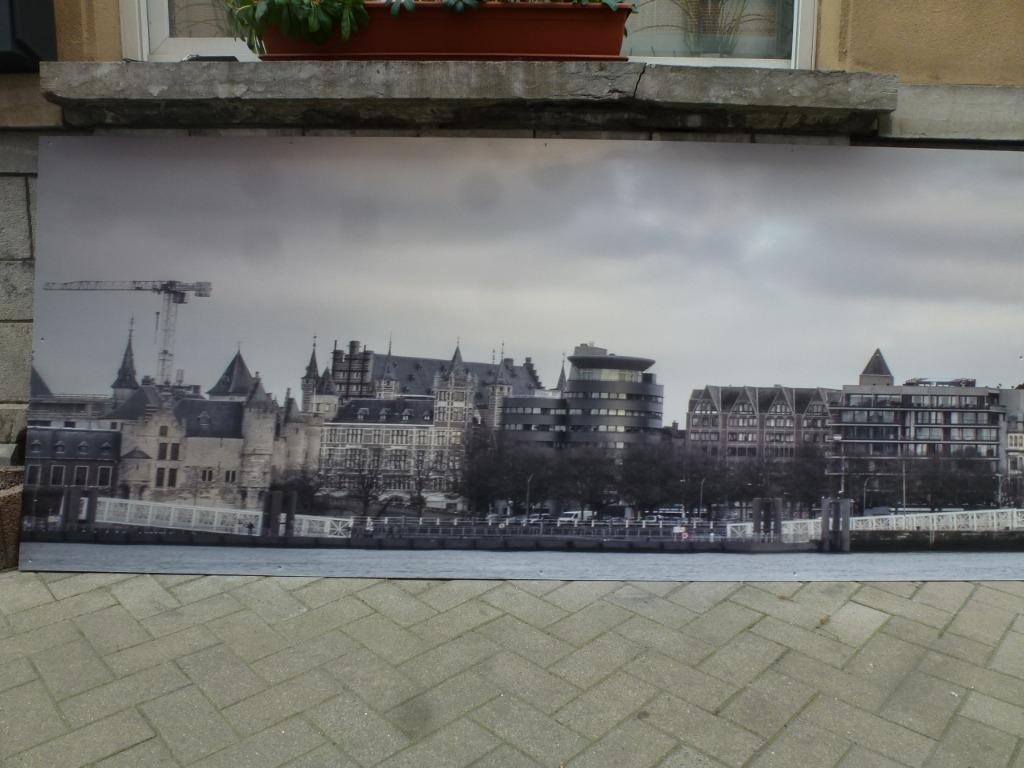 Zicht op rede van Antwerpen  -Oude stad, Antiek en Kunst, Kunst | Tekeningen en Fotografie, Ophalen