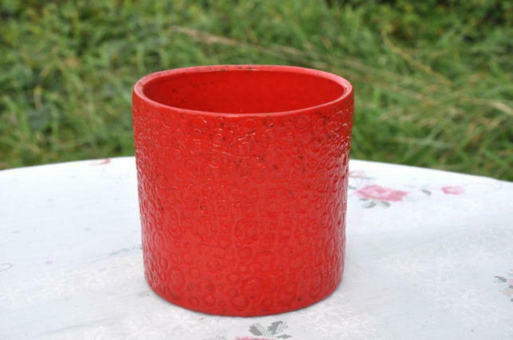 §  cache pot rouge, Enlèvement ou Envoi, Moins de 25 cm, Utilisé, Autres matériaux