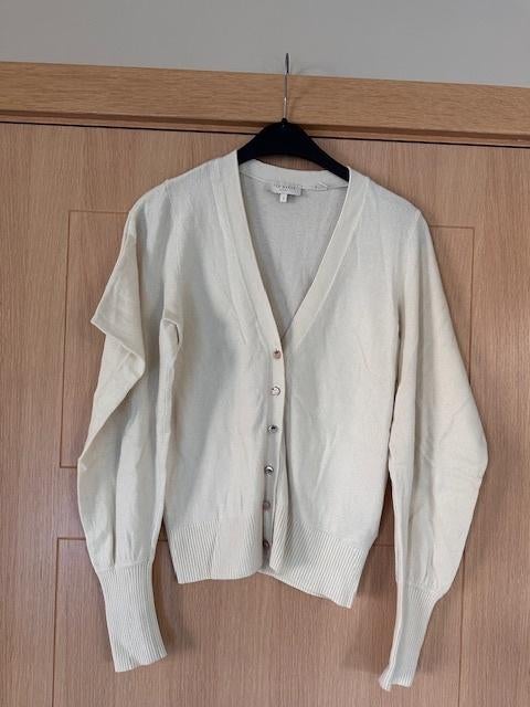 Crème cardigan Ted Baker maat T1/S (nr1114a), Kleding | Dames, Wit, Ophalen of Verzenden, Zo goed als nieuw, Maat 36 (S)