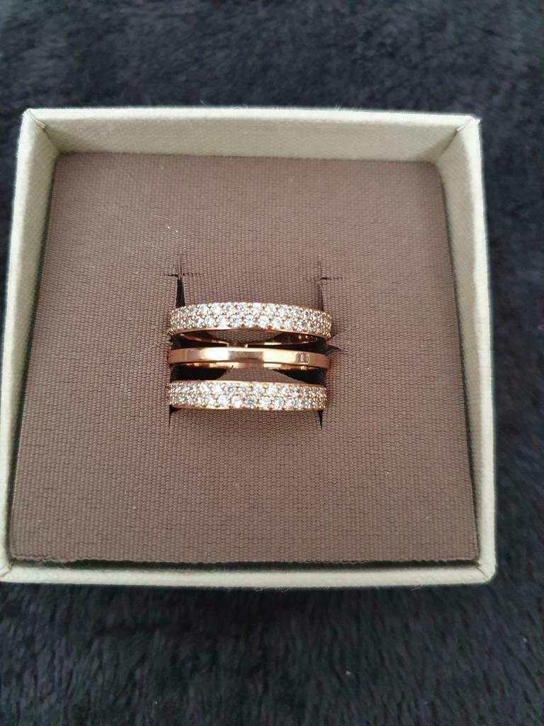 Rosé ring in edelstaal van Esprit maat 56 NIEUW, Bijoux, Sacs & Beauté, Bagues, Neuf, Enlèvement ou Envoi, Rose, Fer ou Acier