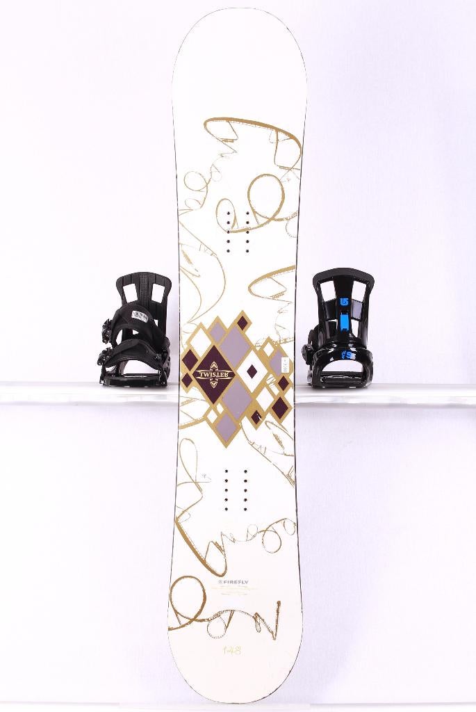 148 dames snowboard FIREFLY TWISTER, White/gold, Ophalen of Verzenden, Gebruikt, Bindingen