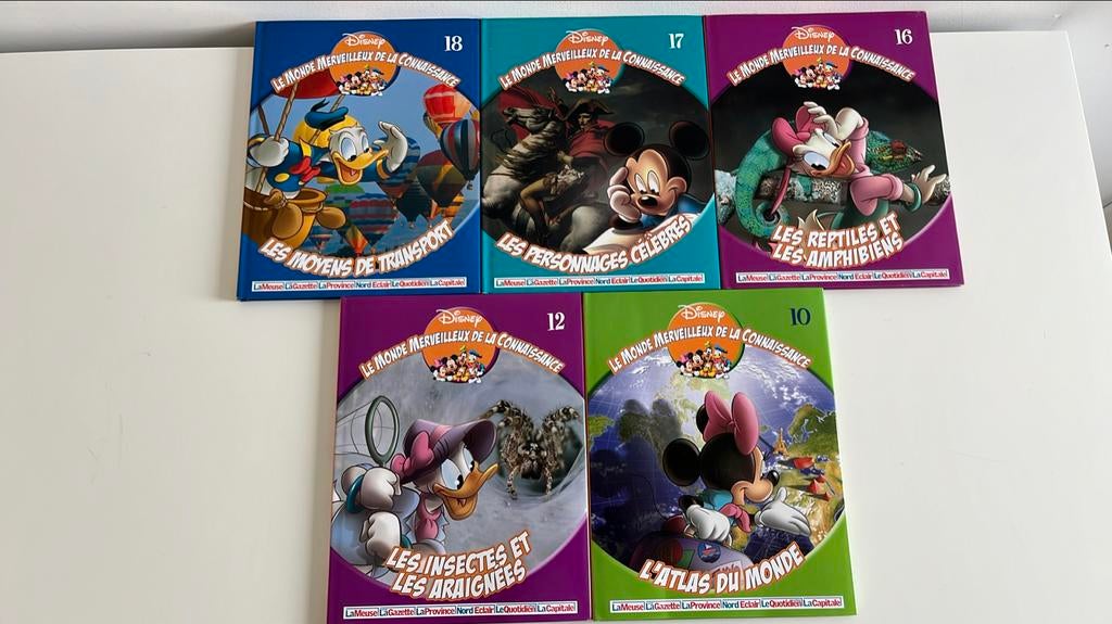 Disney - Le monde merveilleux de la connaissance - lot de 5, Boeken, Ophalen of Verzenden, Zo goed als nieuw