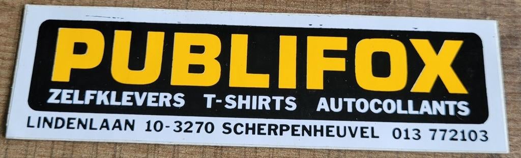 Sticker: Publifox, Scherpenheuvel, Verzamelen, Stickers, Ophalen of Verzenden, Zo goed als nieuw, Overige typen