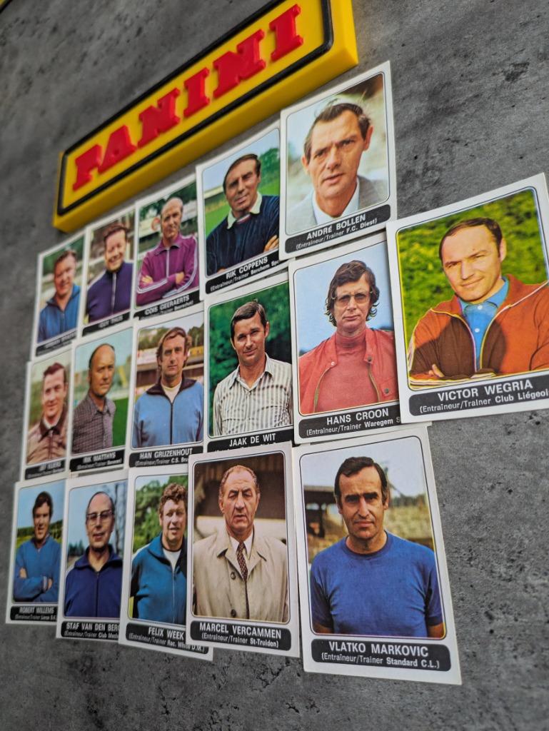 PANINI FOOTBALL 1973/74 COACHES 16X STICKERS 1973, Verzenden