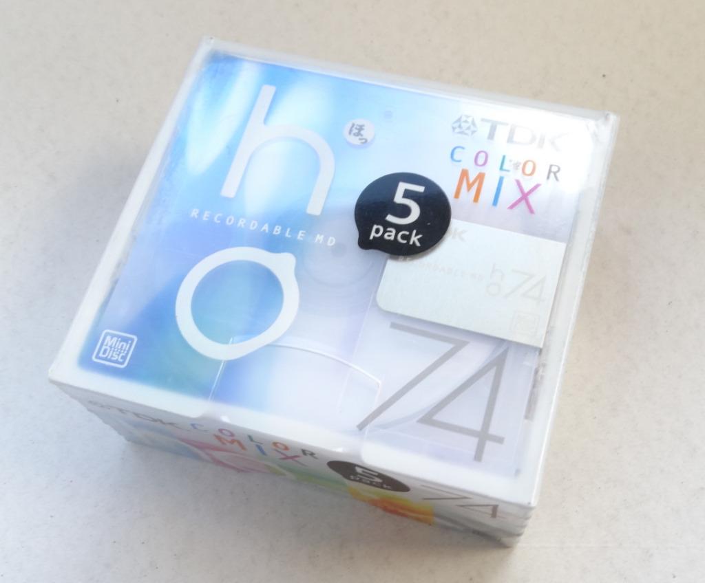 Minidisc TDK  HO COLOR (Japan) 5 pack /NEW -incl. verzending, Audio, Tv en Foto, Walkmans, Discmans en Minidiscspelers, Minidisc-recorder