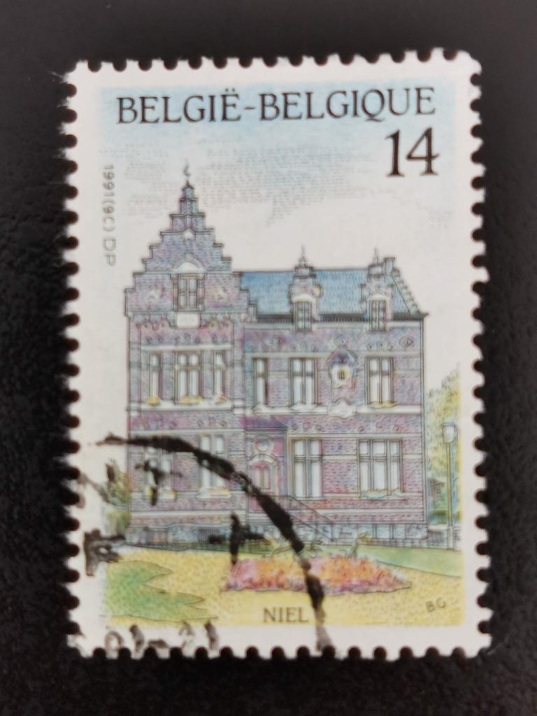 Belgie 1991 - Niel - Gemeentehuis, Ophalen of Verzenden, Gestempeld