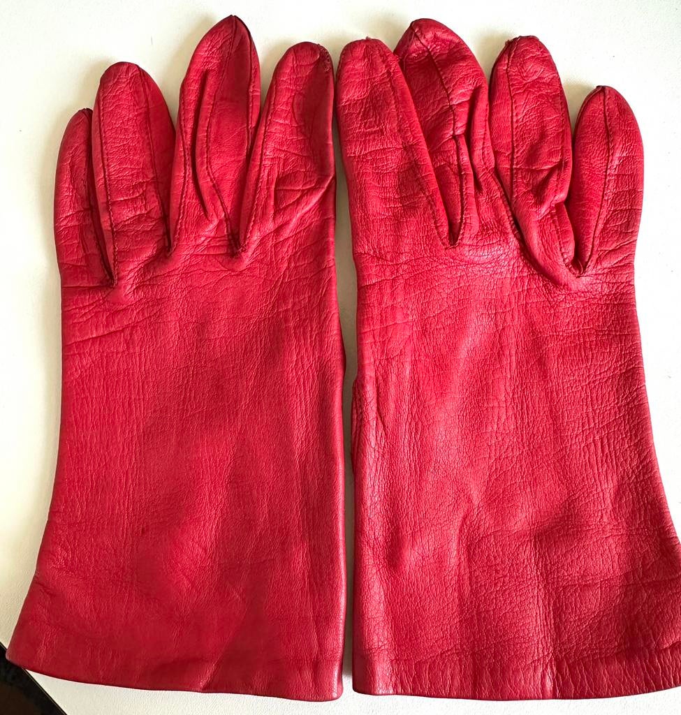 Fijne leren handschoenen, vintage, maat M, Kleding | Dames, Sans, Zo goed als nieuw, Maat 38/40 (M), Handschoenen
