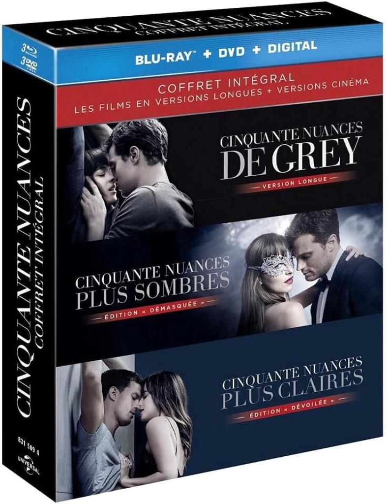 Cinquante nuances de grey trilogie - 3 blurays neuf/cello, Enlèvement ou Envoi, Neuf, dans son emballage, Autres genres, Coffret