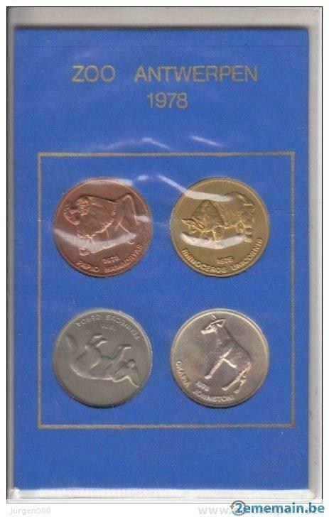 monnaie pour l'entrée au zoo Antwerpen, Timbres & Monnaies, Enlèvement ou Envoi, Belgique, Série