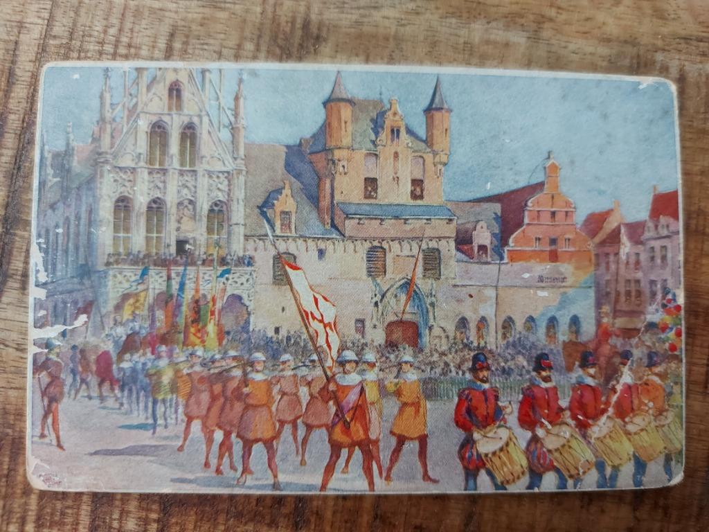 Postkaart ommegang stad Mechelen, Ophalen of Verzenden, 1940 tot 1960, Ongelopen, Antwerpen