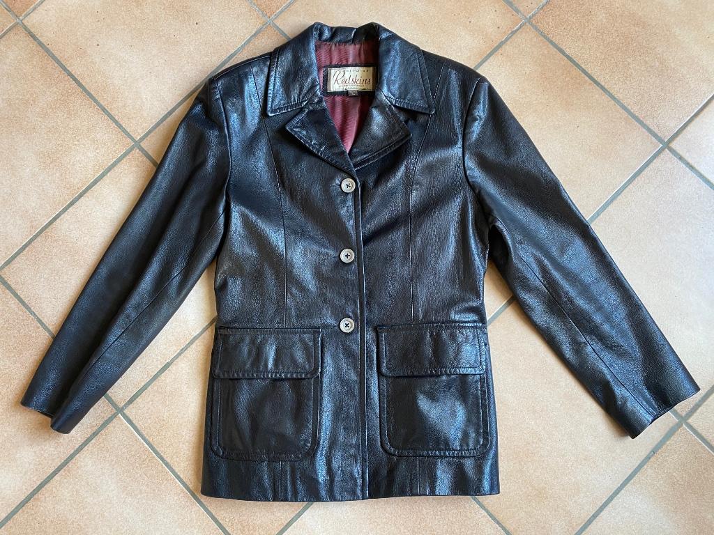 Redskins L veste blazer cuir marron souple et épais, comme n, Taille 42/44 (L), Redskins, Comme neuf, Brun