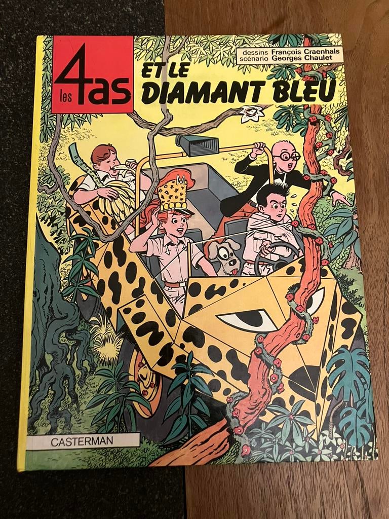 Les 4 as : T17 - le diamant bleu - EO 1979., Livres, Une BD, Comme neuf, Craenhals, Envoi