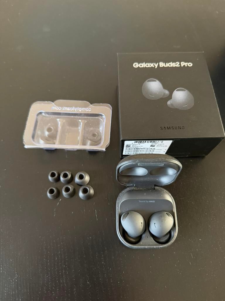 Samsung Galaxy Buds2 Pro + foam tips van Comply Foam, TV, Hi-fi & Vidéo, Casques audio, Autres marques, Bluetooth, Enlèvement ou Envoi