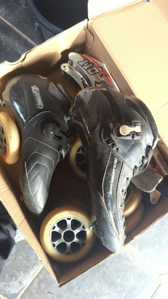 skeelers maat 43 laag met frame en wielen 110mm, Sport en Fitness, Skeelers, Ophalen