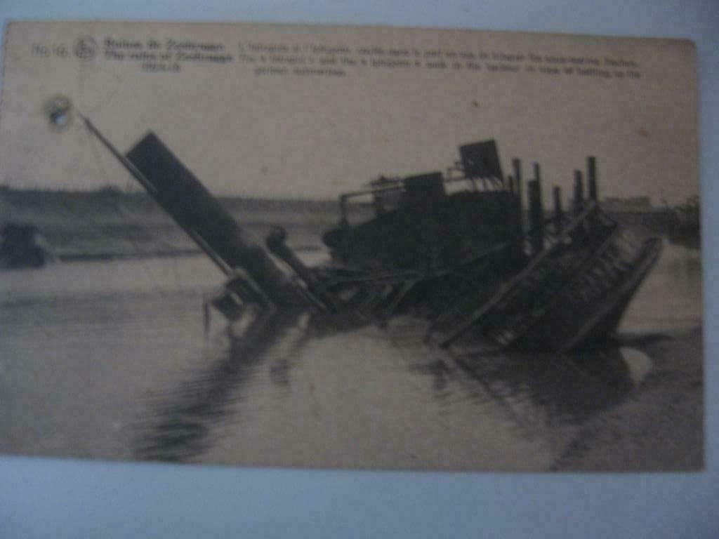 Ruïnes van Zeebrugge. De Intrepid en Iphigénie zonken in, Verzamelen, Ophalen of Verzenden, 1920 tot 1940, Gelopen, West-Vlaanderen