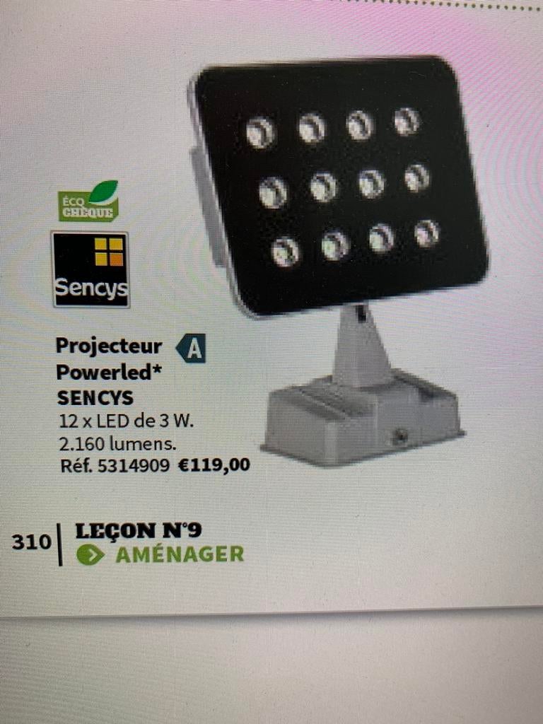 Projecteur powerled sencys ++NEUF++ 3 disponibles, Jardin & Terrasse, Neuf, LED