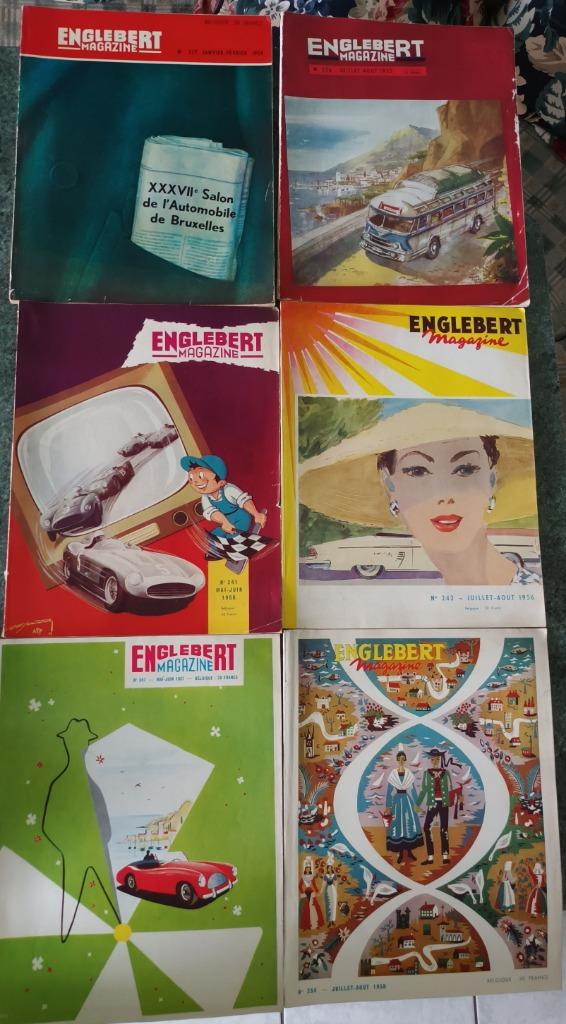 6 revues Englebert magazine de 1955 à 1958 en très bon état, Livres, Enlèvement ou Envoi