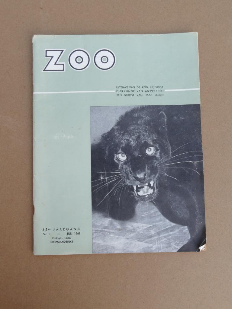 Driemaandelijks tijdschrift ZOO nr1 juli 1969, Collections, Enlèvement ou Envoi, 1960 à 1980, Journal ou Magazine