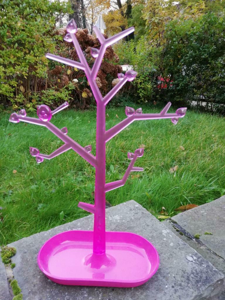 Arbre à bijoux, Enlèvement, Comme neuf, Rose, Boucles d'oreilles