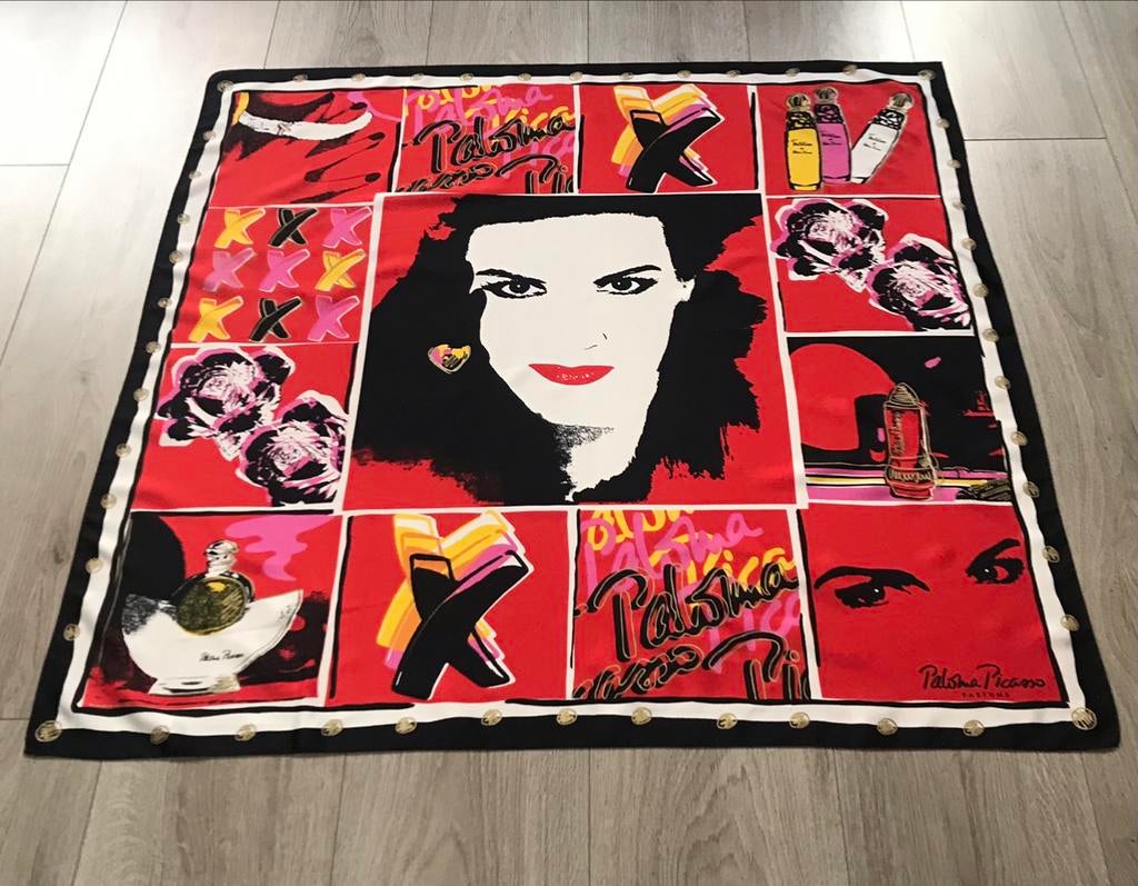 Paloma Picasso vintage sjaal, geuren prijs: 35€, Ophalen of Verzenden, Zo goed als nieuw