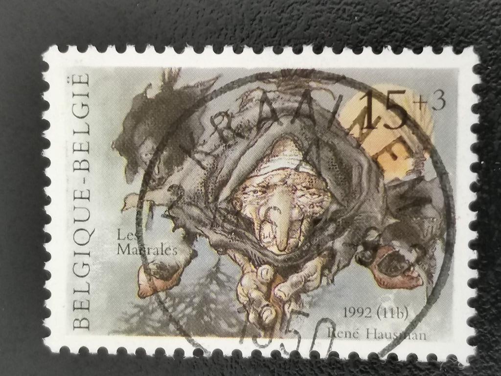 Belgique 1992 - légendes : Macrales - timbre avec surcharge, Enlèvement ou Envoi, Affranchi