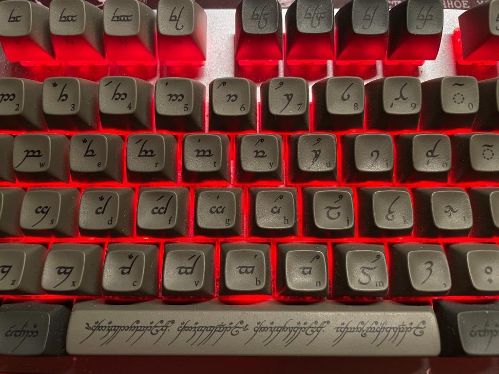 DROP LOTR Black speech keycaps, Ophalen, Qwerty, Zo goed als nieuw, Drop